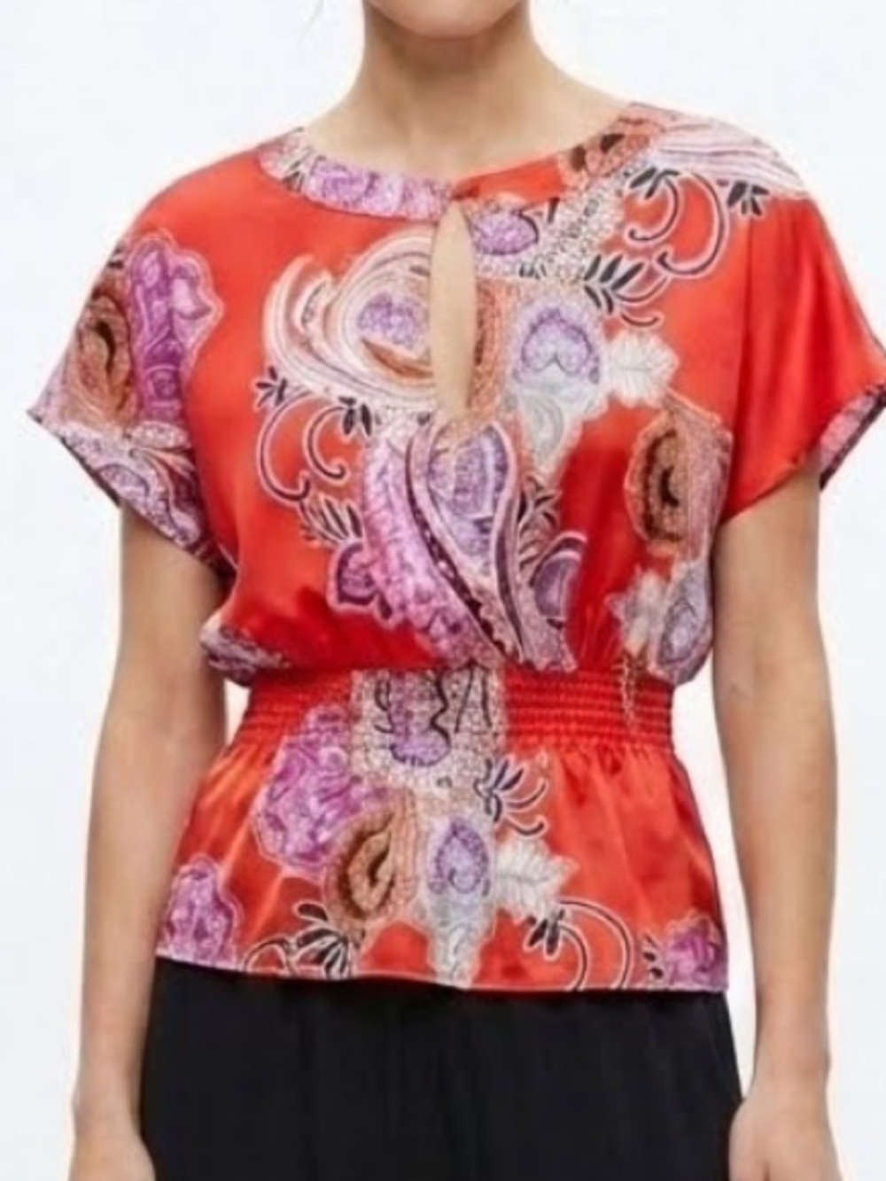 Kimono style satin blouse - Picture 1 of 4